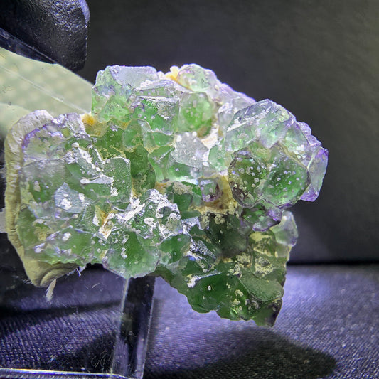 Clear Phantom Fluorite with Schorl Muscovite specimen green purple Erongo, Namibia 28*24*18mm
