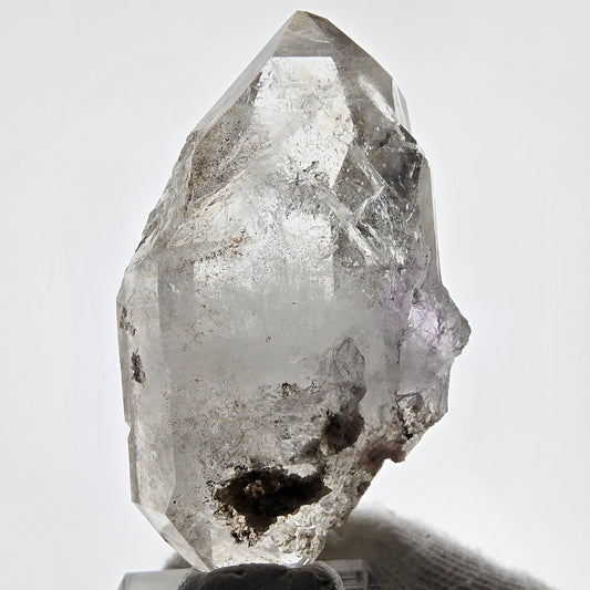 Sceptre de poche Saint-Valentin en améthyste fantôme squelette, Namibie 58 x 31 x 19 mm