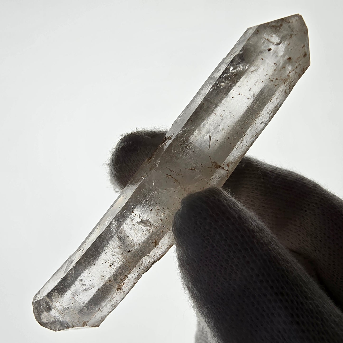 Enhydro Skeleton Smoky Quartz DT Scepter, 1x Bubble Valentine Pocket, Namibia 77*15*12mm