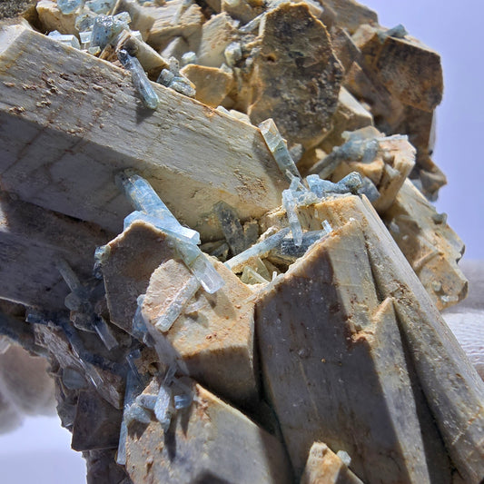 XL Aquamarin XX auf Orthoklas XX Stufe Erongo Mountains, Namibia 175*111*61mm