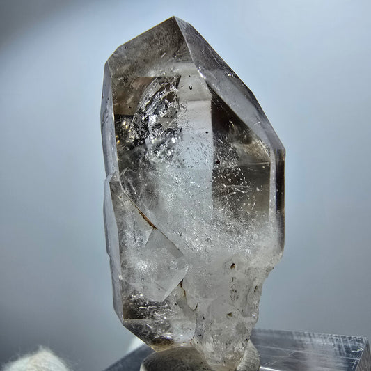 Klare Phantom Rauchquarz Zepter DT Spitze Goboboseb, Namibia 39*17*14mm