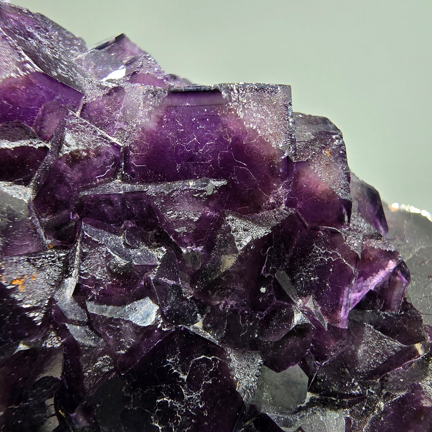 Große Phantom Fluorit Würfel Stufe lila Okorusu, Namibia 117*51*33mm Sammlung