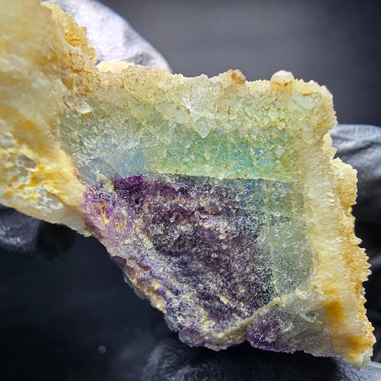 Phantom Fluorit mit Quarz Stufe Omehane, Namibia 71*62*39mm Mineraliensammlung