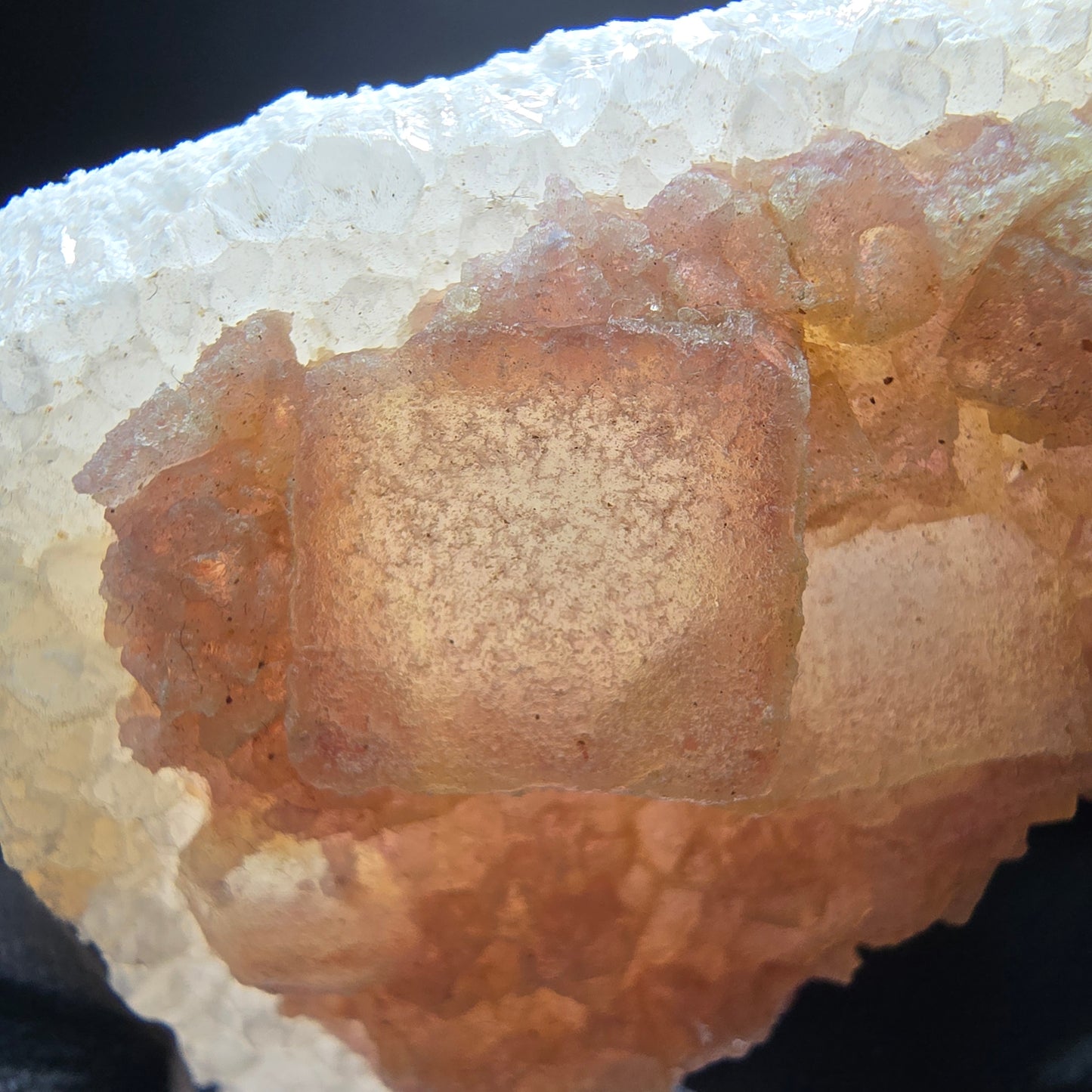 Cube de fluorite fantôme jaune violet, spécimen de quartz Omehane, Namibie 63*45*19mm