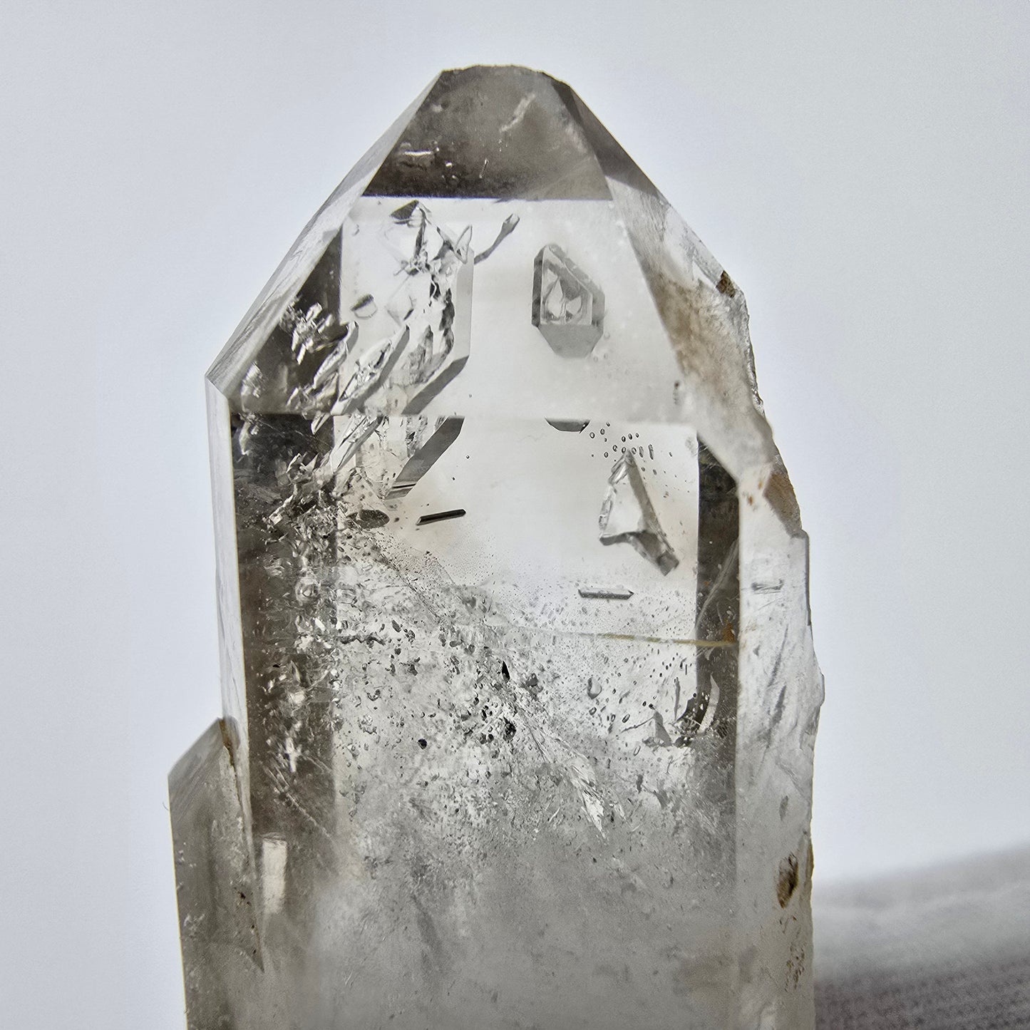 Enhydro Phantom Smoky Quartz Tip 1x Bubble Goboboseb, Namibie 47*23*14mm