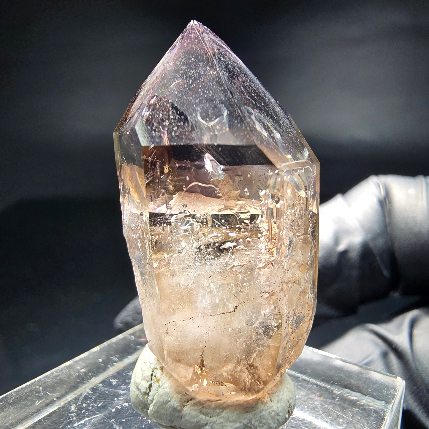 Klare Phantom Amethyst Zepter Spitze Goboboseb Namibia 33*17*14mm Sammlung