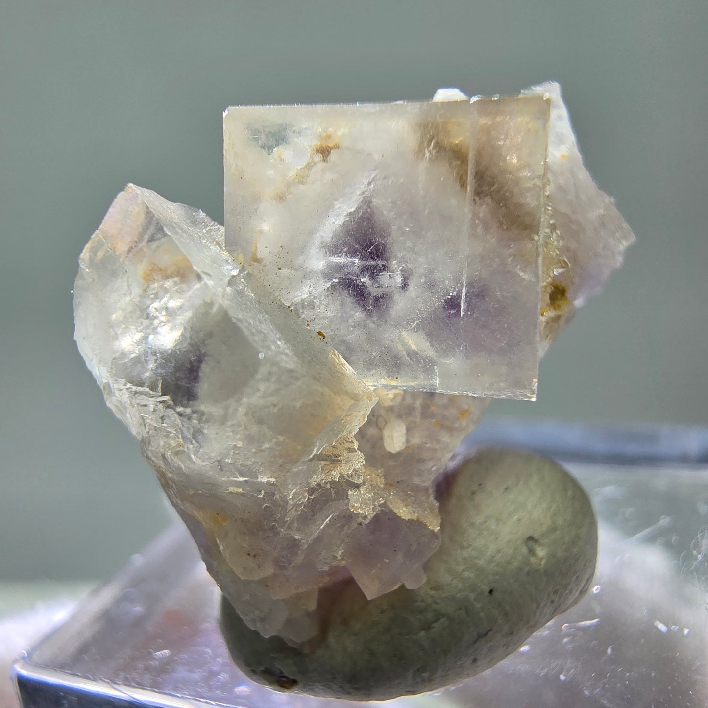 Cubes de fluorite fantôme UV rares, qualité quartz Brandberg, Namibie 23*18*13mm