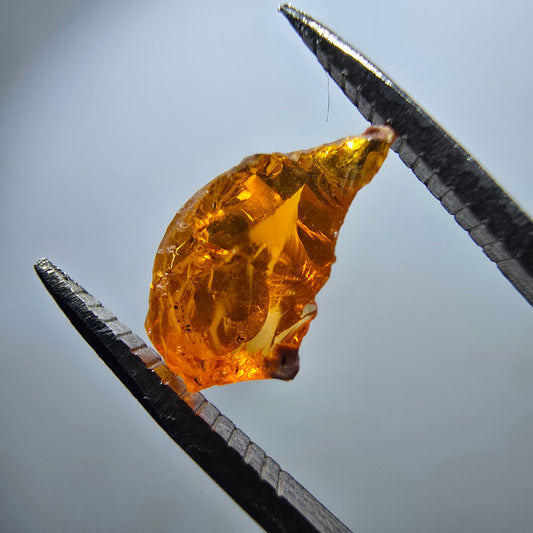 Rare fire opal crystal, red orange Mexico 11*7*4mm