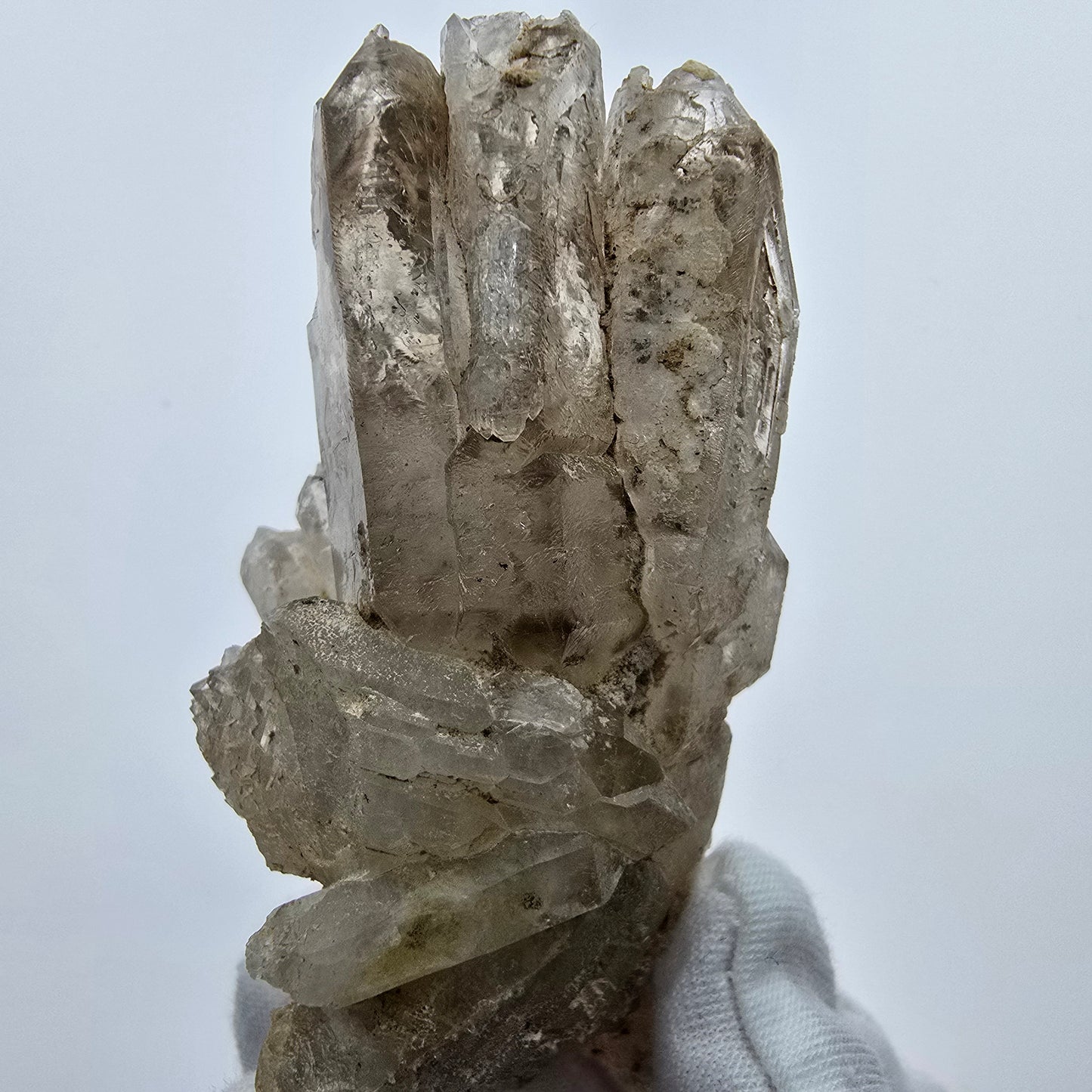 Enhydro Phantom Rauchquarz Zepter Stufe, 2x Blase Goboboseb, Namibia 78*41*53mm