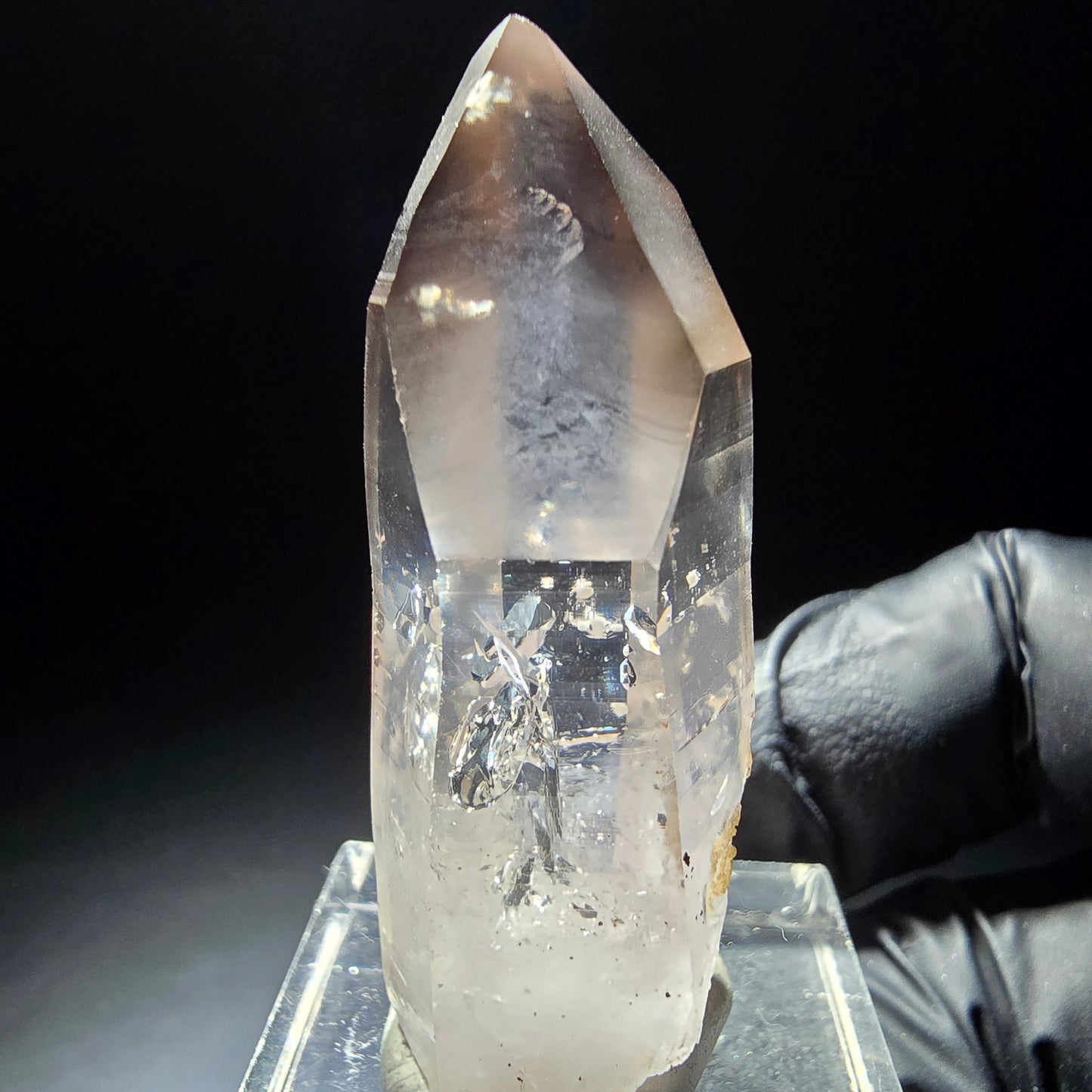 Klare Phantom Rauchquarz Zepter Spitze Goboboseb, Namibia 43*18*14mm Sammlung