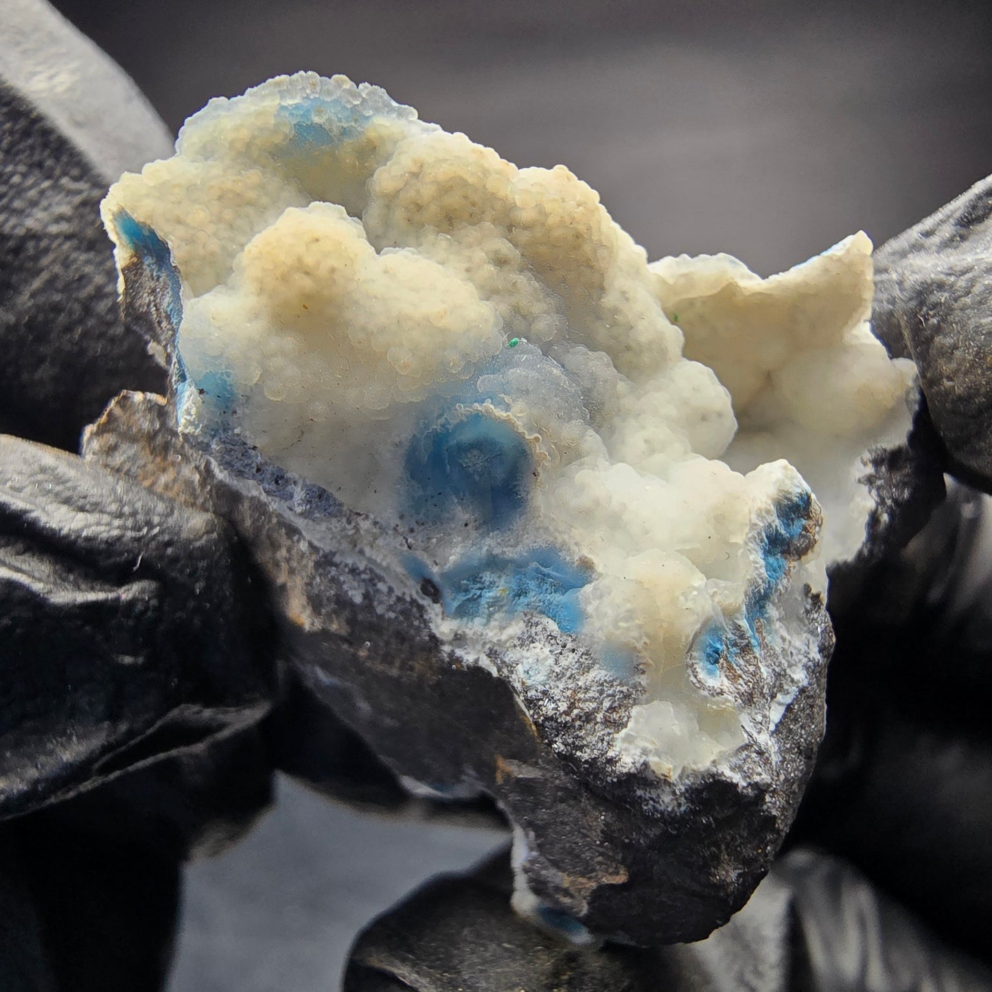 Rare Shattuckite specimen blue, sphere crystals Kaokoveld, Namibia 36*28*23mm