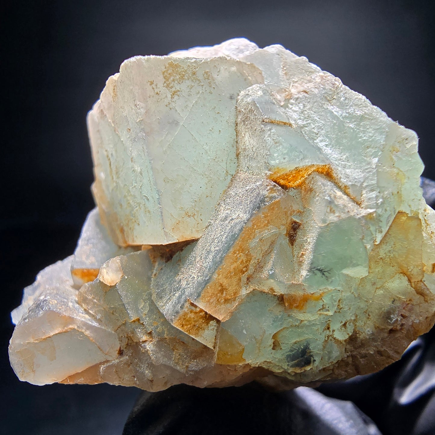Magnifique cube de fluorite vert Omehane, collection minérale 41x33x34mm, namibie