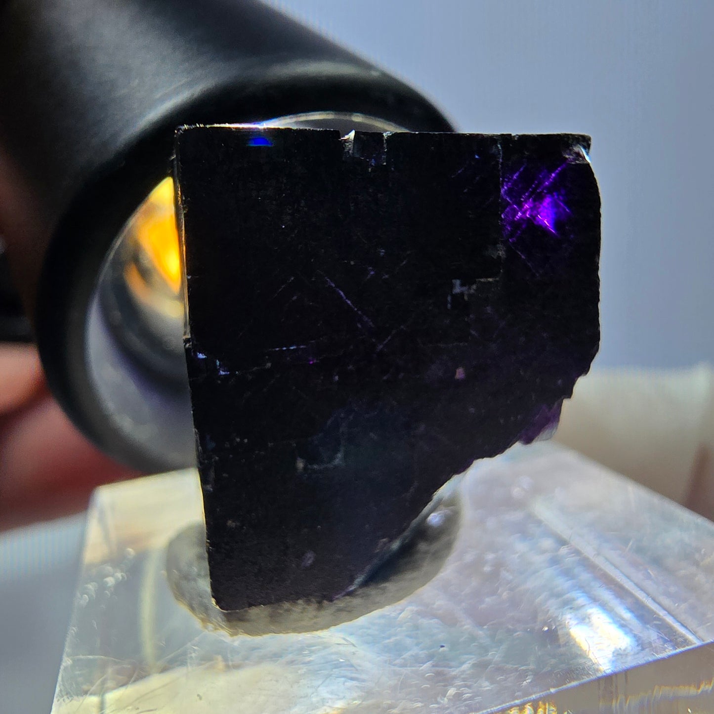 Phantom Fluorit Würfel Stufe grün lila zonal 11:11 Angel Pocket, Namibia 19*18*17mm