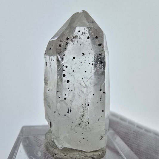 Klarer Phantom Hämatit Quarz Kristall Streep Mine, Goboboseb Namibia 32*16*13mm