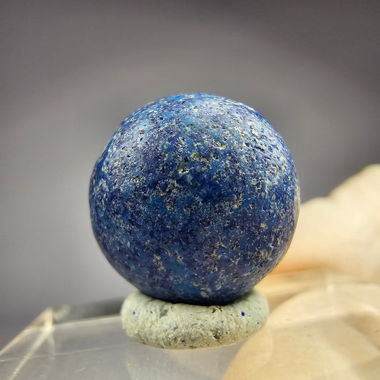 Seltene große Azurit Blueberry - poliert 14,6mm Durchmesser aus USA, New Mexico