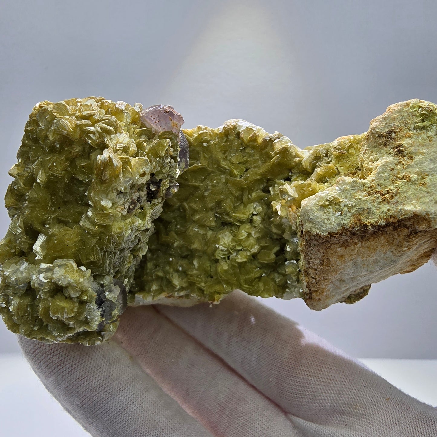 Seltene Muskovit, Fluorit, Hyalit Orthoklas Stufe Erongo, Namibia 90*62*53mm