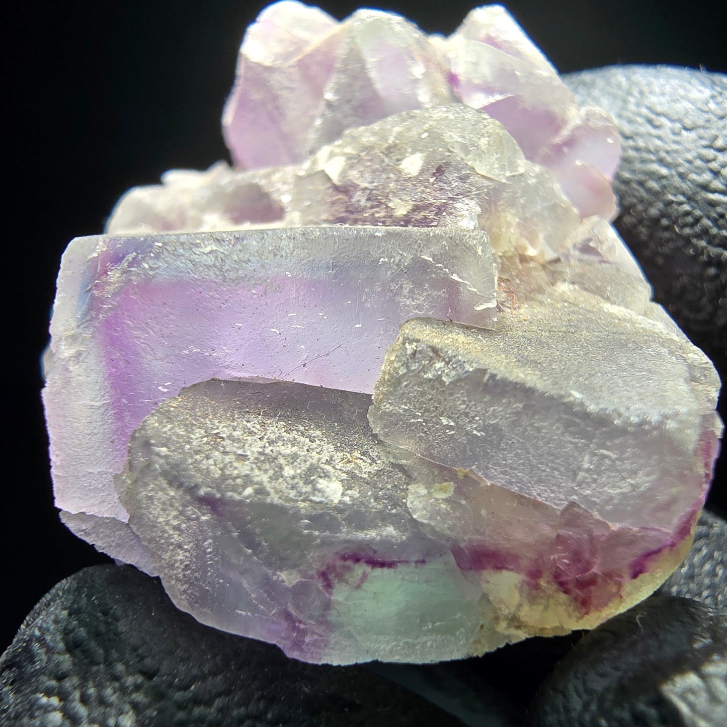 Phantom Fluorite cube niveau vert violet Omehane, Namibie 37*29*17mm collection
