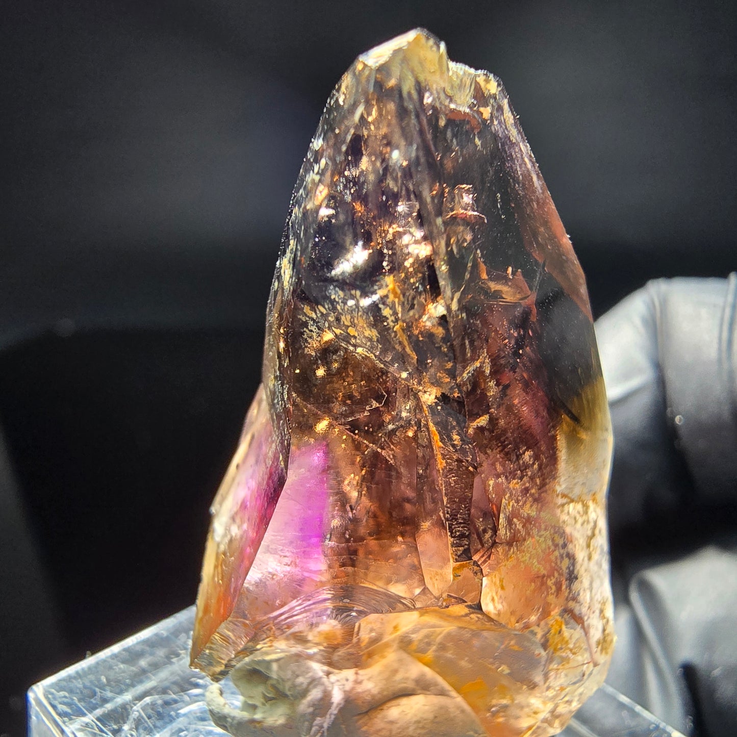Seltene klare Phantom Amethyst Zepter Spitze Goboboseb Namibia 39*25*19mm