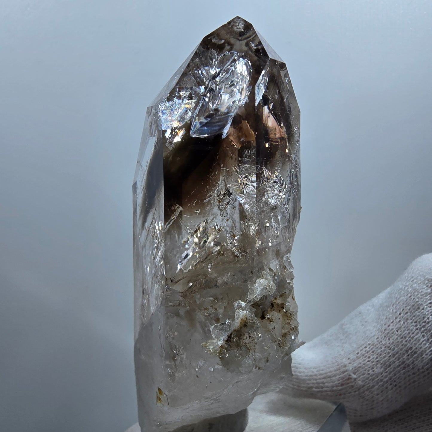 Enhydro Phantom Smoky Quartz Tip, 2x Bubble Valentine Pocket Goboboseb Namibia 83*37*27mm