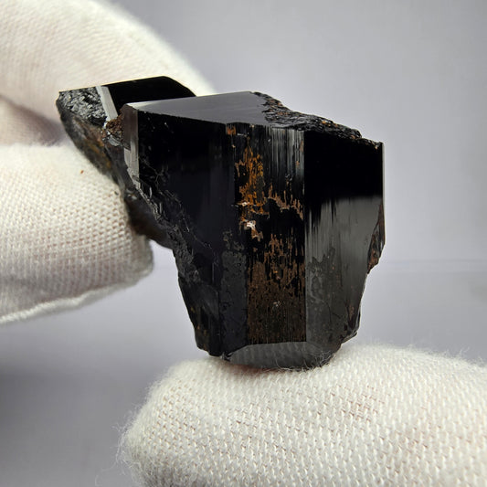 Symmetrische Schörl Turmalin mit Hyalit Stufe Erongo Namibia 36*24*21mm Sammlung