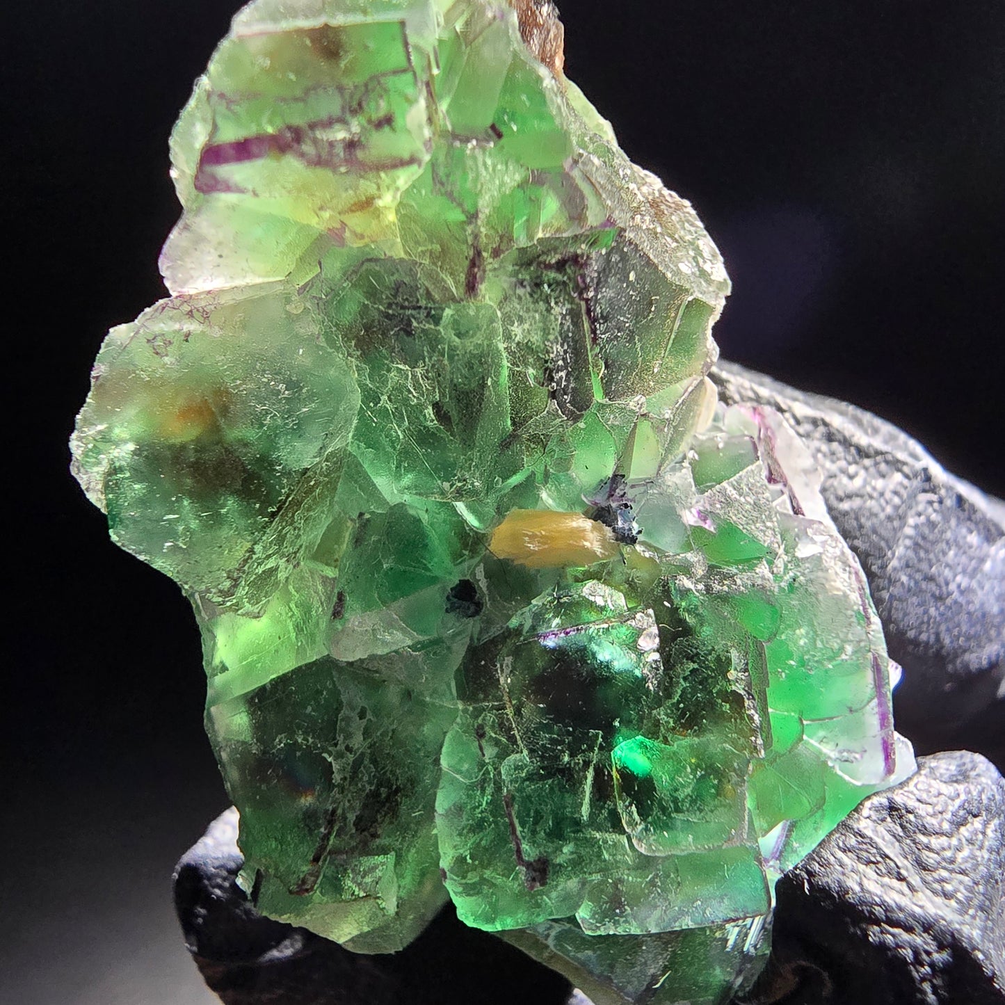 Phantom Fluorit, Muskovit, Schörl Stufe Erongo, Namibia 50*31*19mm Sammlung