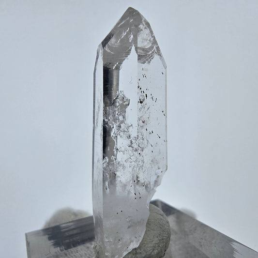 Klarer Phantom Hämatit Quarz Kristall Streep Mine, Goboboseb, Namibia 35*12*9mm