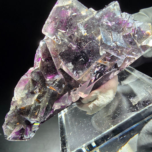 Stade de cube de fluorite fantôme violet Okorusu namibie 47*23*12mm collection minérale