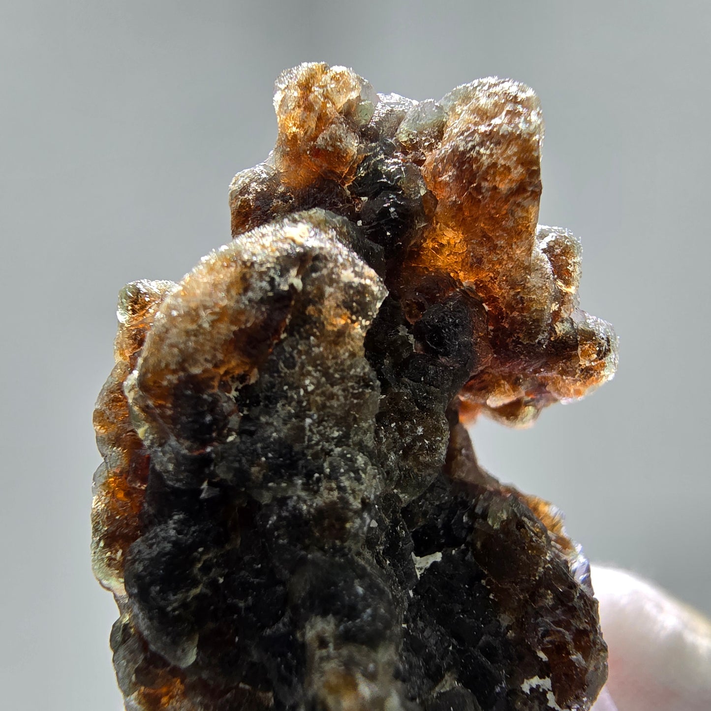 Phantom Fluorit Würfel braun, Muskovit Stufe Erongo, Namibia 39*36*27mm Sammlung