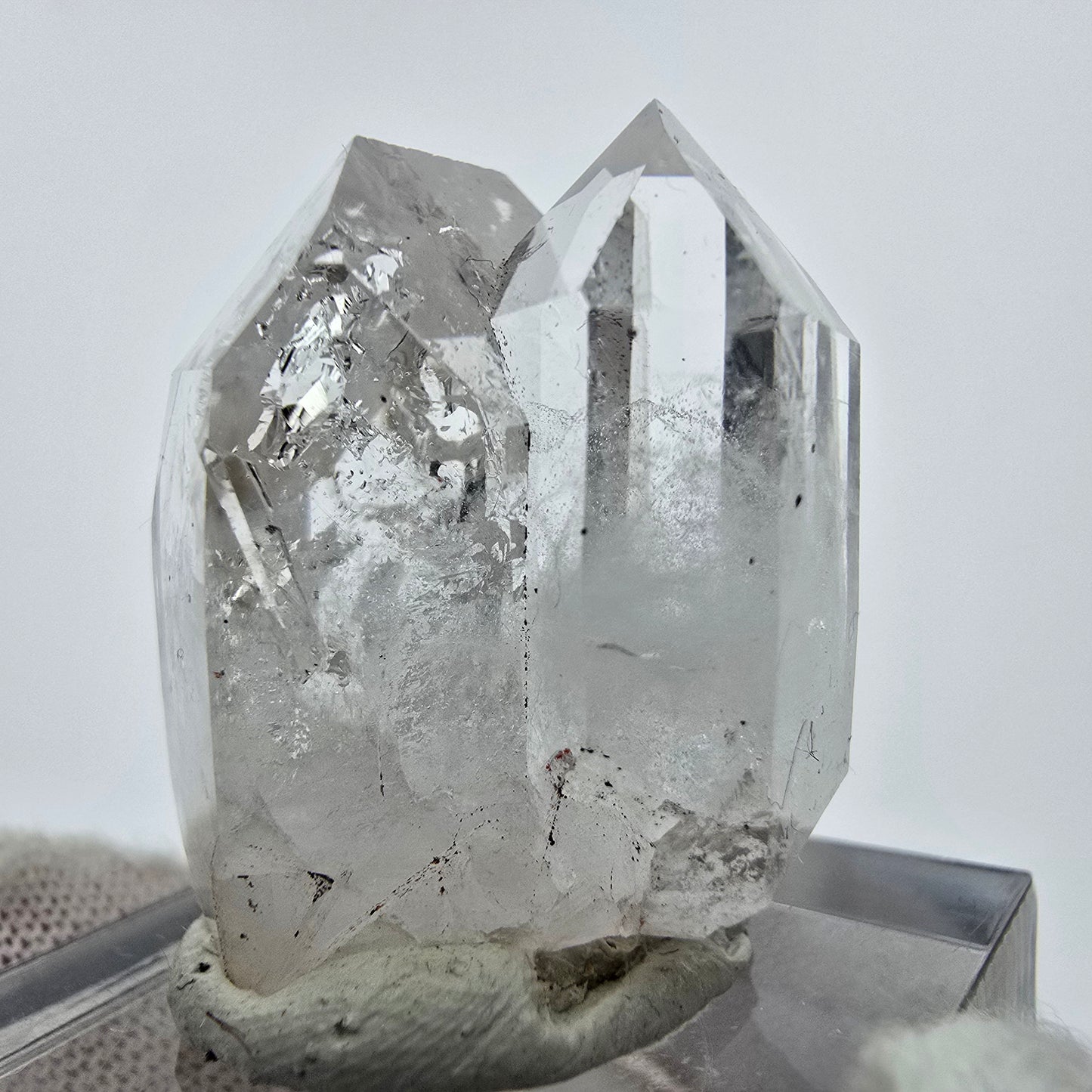 Phantom Rauchquarz, Hämatit Quarz Stufe Streep Mine Goboboseb Namibia 25*22*19mm