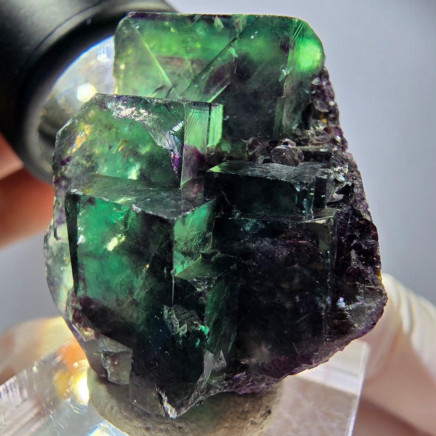 Rare Fluorite Cube Specimen, green purple Okorusu, Namibia 32*27*26mm