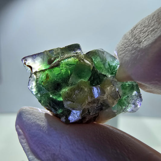 Lot de 7 fluorites fantômes, tourmalines scholl, muscovites, Erongo, Namibie, 24-14 mm