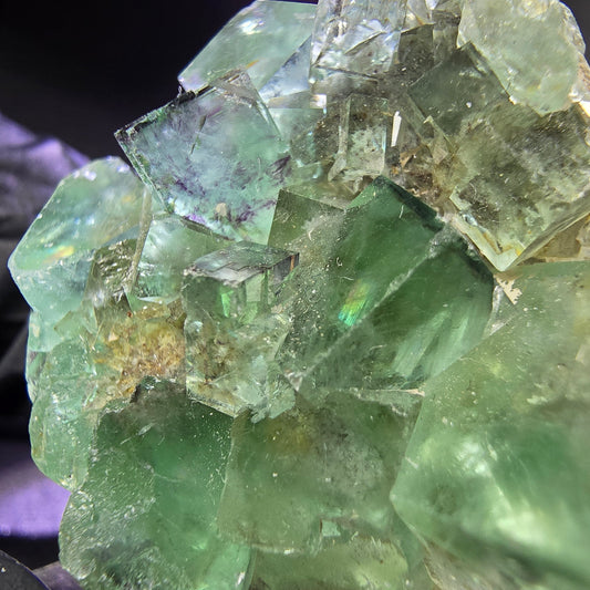 Cubes de fluorite très clairs grade vert 34*32*21mm Okorusu, collection Namibie