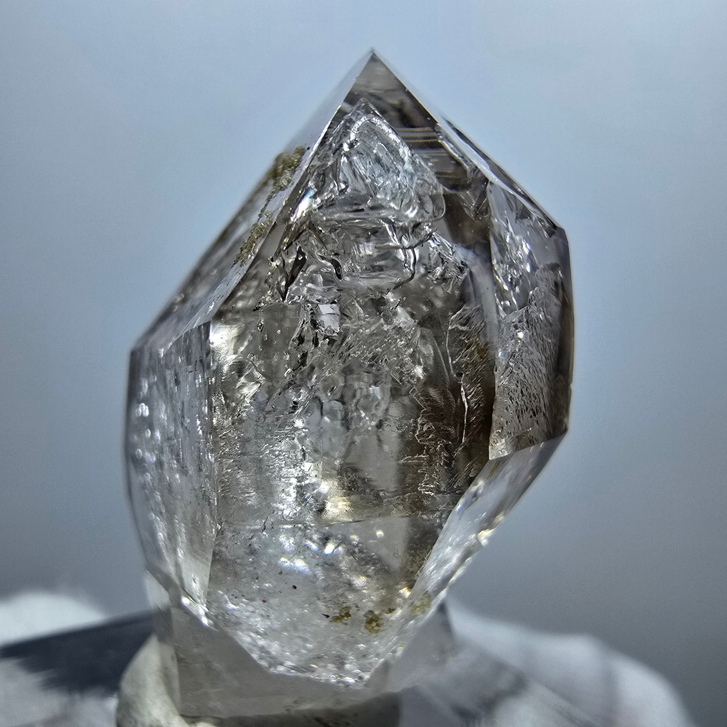 Enhydro Phantom Smoky Quartz Scepter, 1x Bubble Goboboseb, Namibia 31*22*17mm
