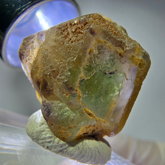 Phantom Fluorit Würfel, zonal, Muskovit Stufe Erongo, Namibia 20*18*14mm