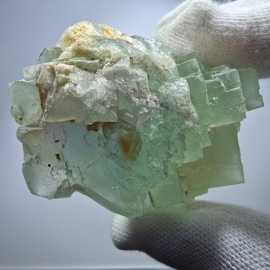 Phantom Fluorit, gestuft Würfel Stufe grün türkis Omehane, Namibia 56*40*34mm