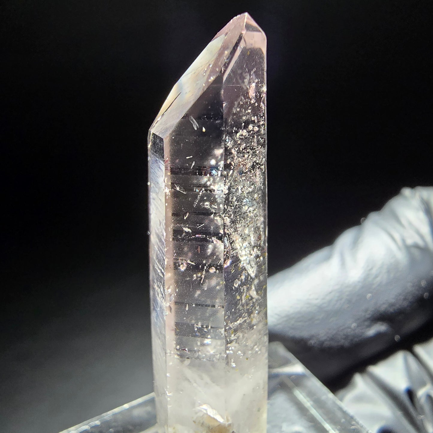 Klare Phantom Amethyst Kristallspitze Goboboseb, Namibia 41*9*8mm Sammlung