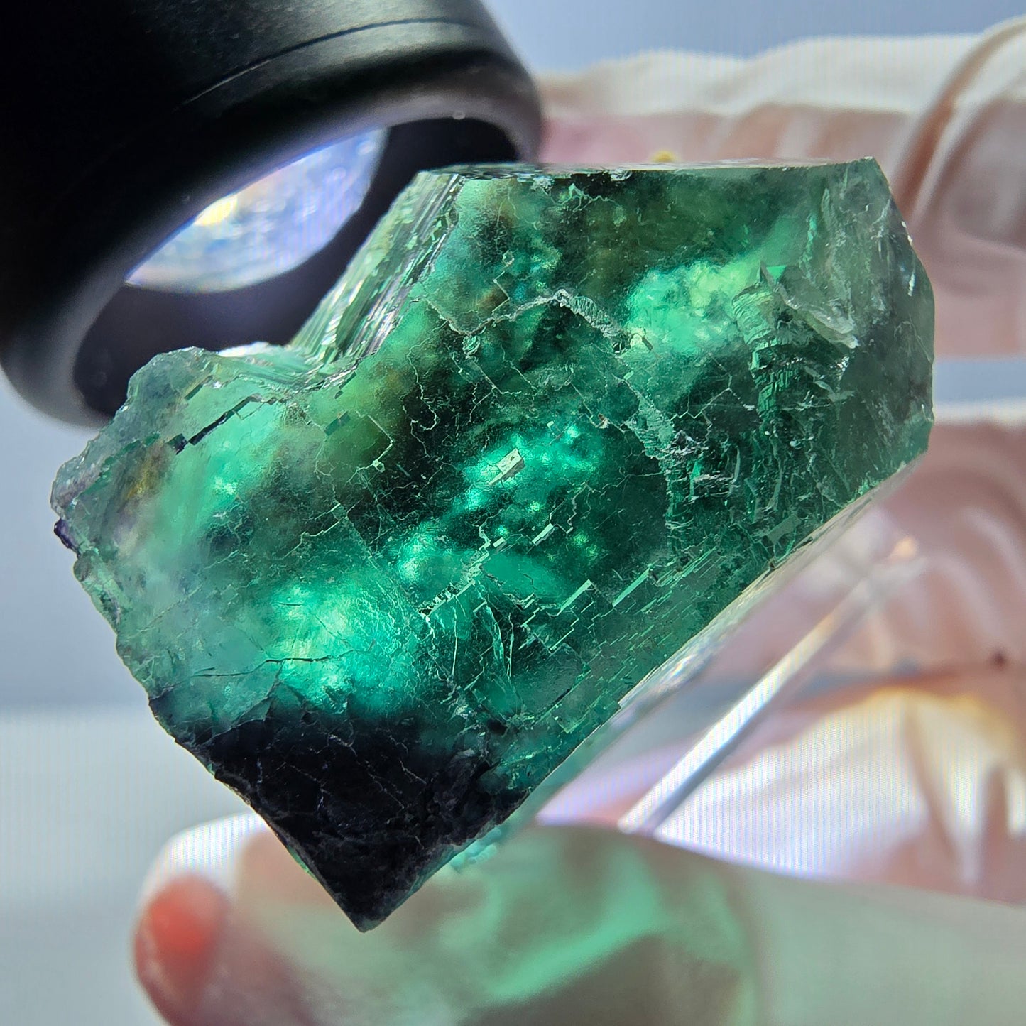 Seltene Fluorit Würfel Stufe, grün lila Okorusu, Namibia 32*28*19mm