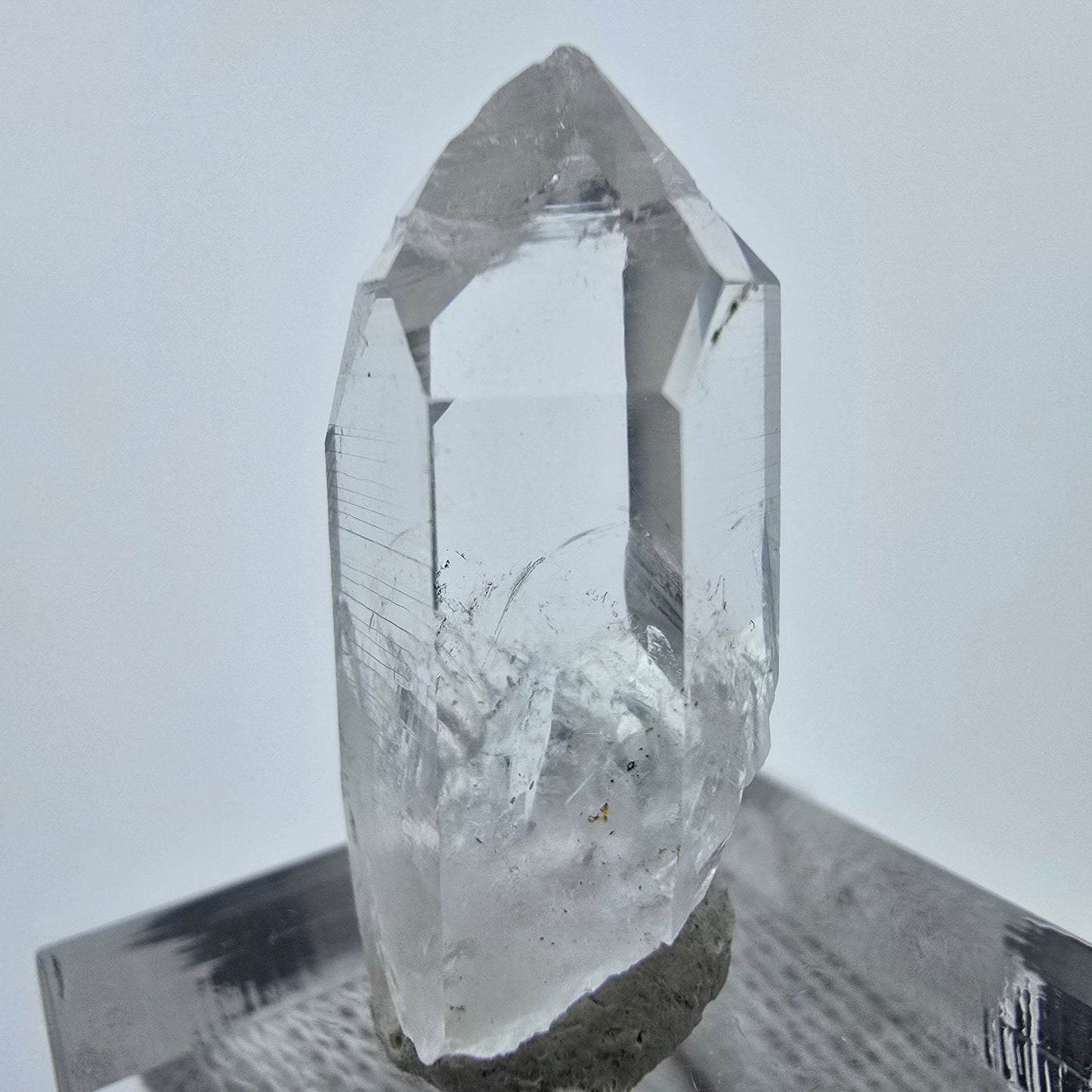 Klare Lemurian Phantom Quarz Spitze Streep Mine, Goboboseb, Namibia 29*14*11mm