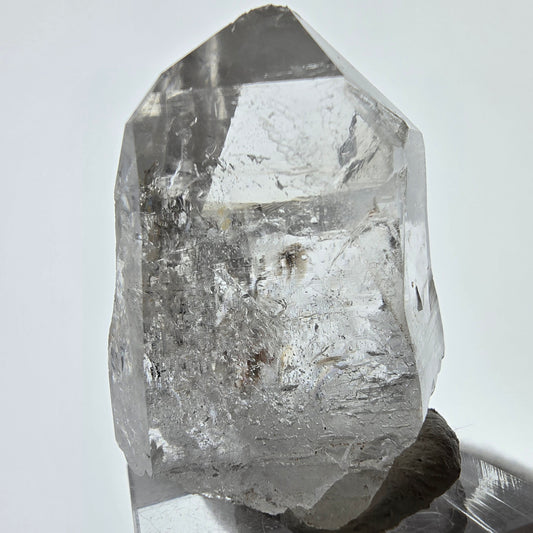 Sceptre de poche en quartz fumé fantôme squelette, Namibie, 39 x 31 x 25 mm