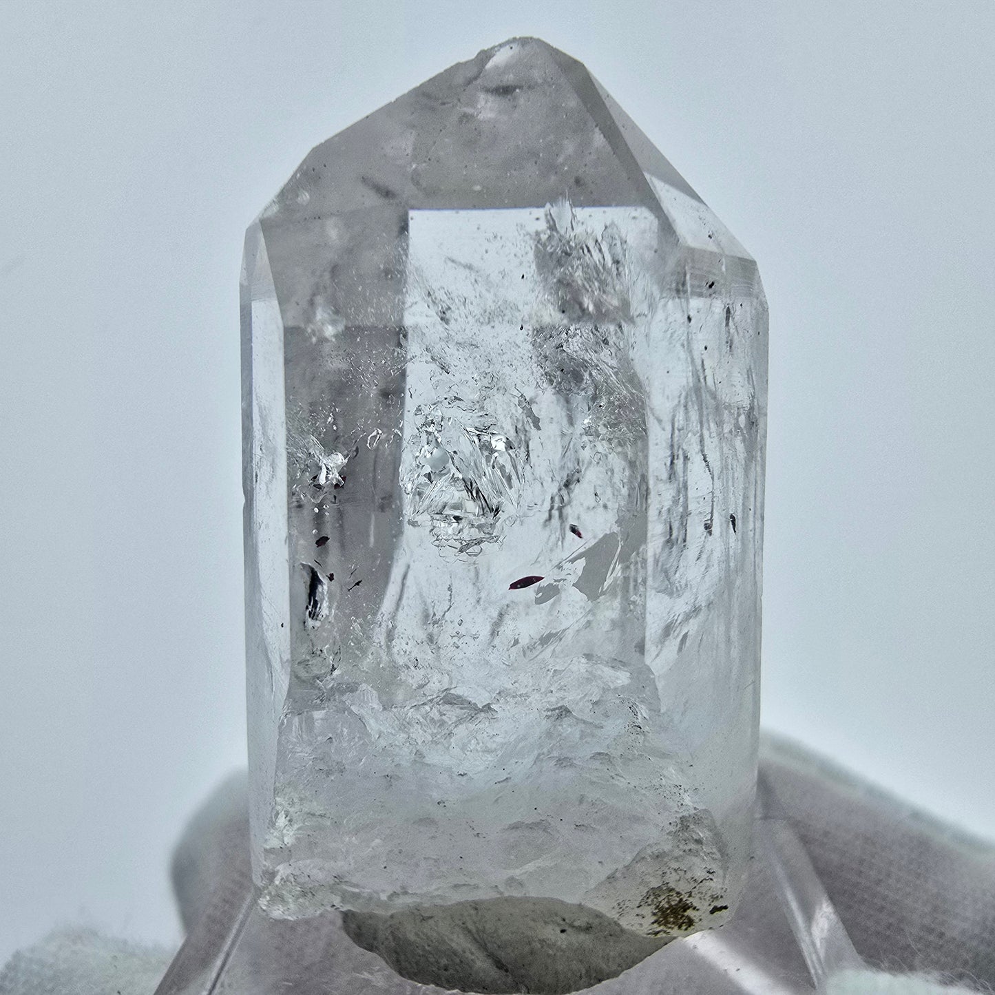 Klarer Phantom Hämatit Quarz Kristall Streep Mine, Goboboseb, Namibia 38*20*20mm