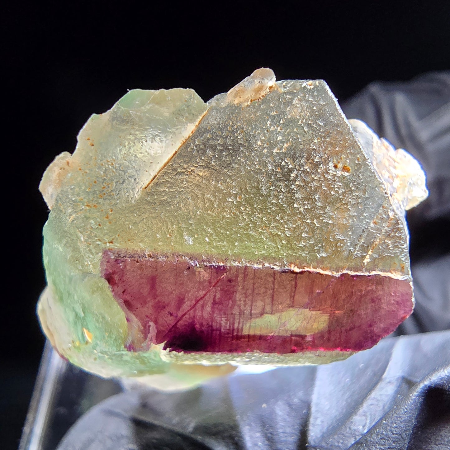 Klare zonare Fluorit Stufe lila grün braun Erongo, Namibia 37*23*15mm Sammlung