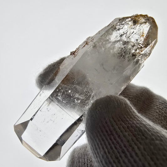 Sceptre de poche Saint-Valentin en quartz fumé fantôme squelette, Namibie 54 x 18 x 13 mm