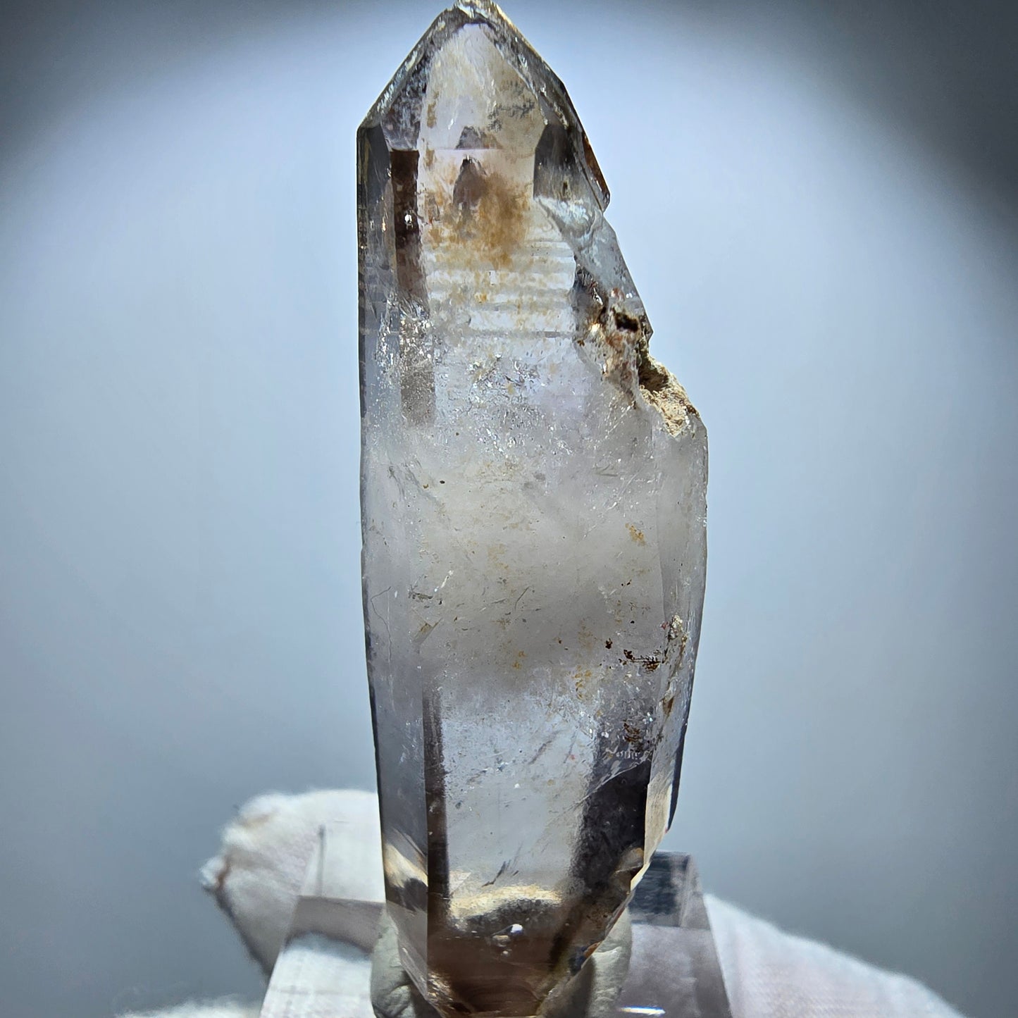 Klarer Phantom Rauchquarz DT Zepter Kristall Goboboseb, Namibia 58*17*15mm