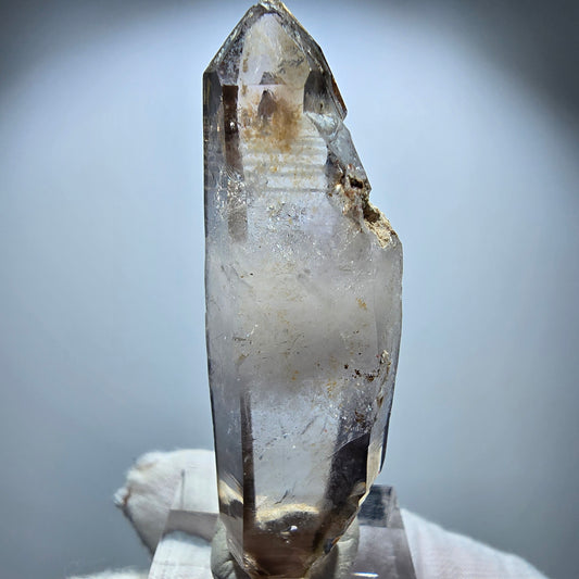 Klarer Phantom Rauchquarz DT Zepter Kristall Goboboseb, Namibia 58*17*15mm