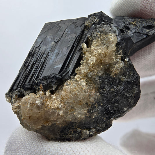 Symmetrische Schörl Turmalin, Rauchquarz Stufe Erongo, Namibia 39*32*21mm