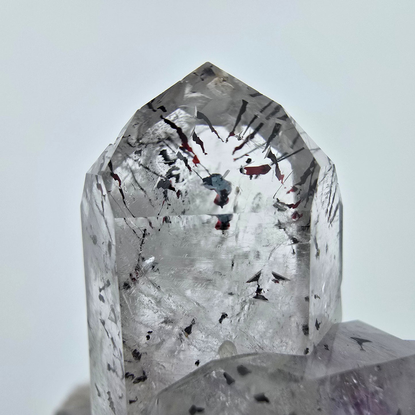 Harlekin Phantom Amethyst mit Analcim Streep Mine Goboboseb Namibia 33*24*20mm