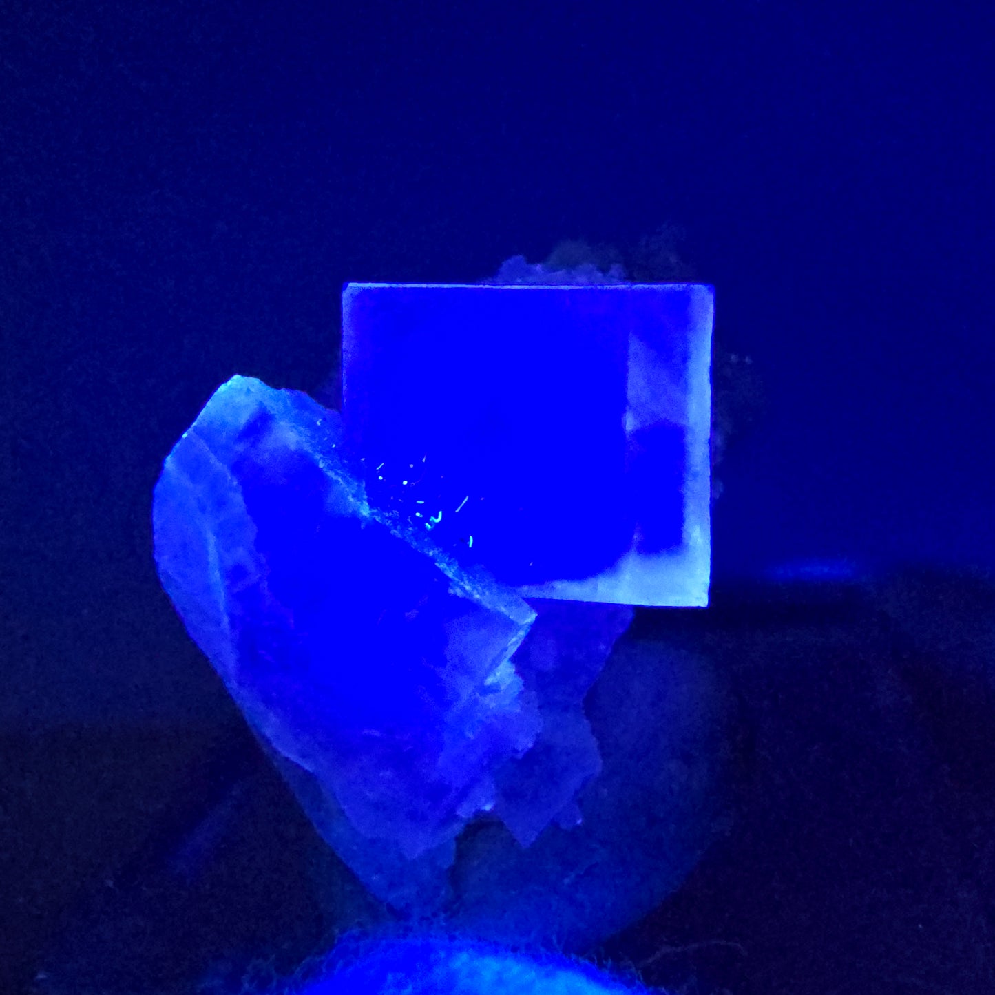 Cubes de fluorite fantôme UV rares, qualité quartz Brandberg, Namibie 23*18*13mm