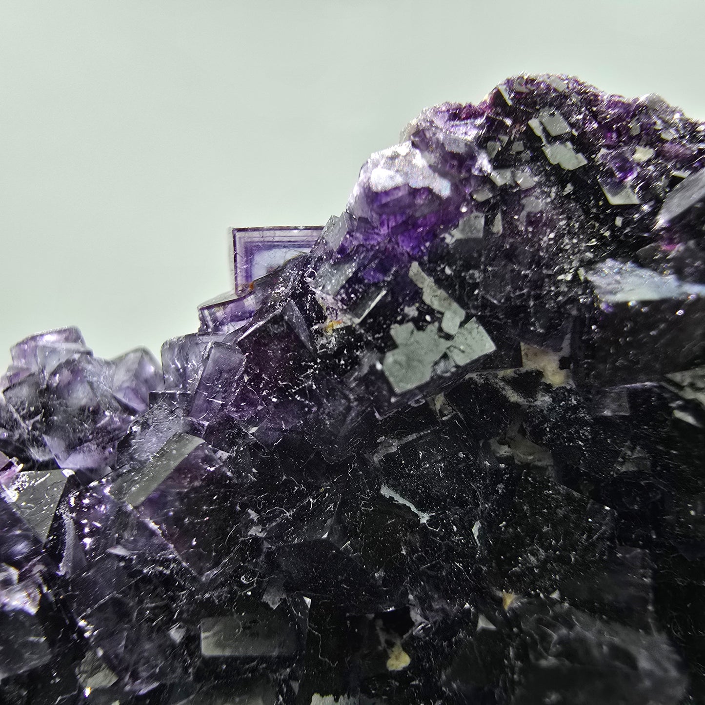 Große Phantom Fluorit Würfel Stufe, doppelseitig Okorusu, Namibia 120*90*30mm