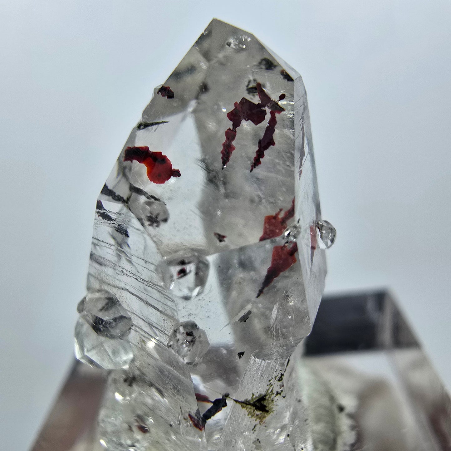 Harlequin Phantom Amethyst with Analcim Streep Mine, Goboboseb, Namibia 25*16*14mm