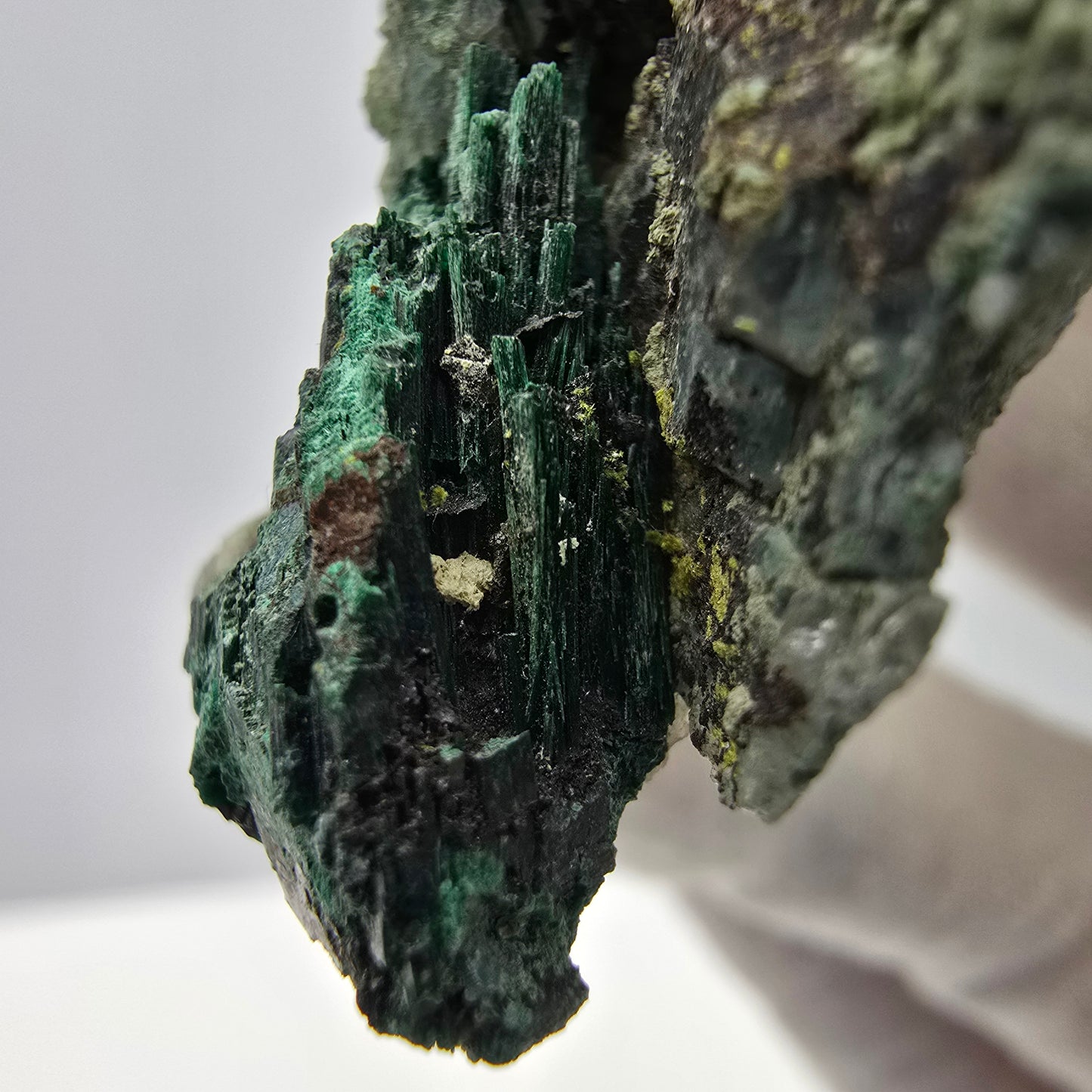 Spécimen rare de malachite, chrysocolle sur quartz Kaokoveld, Namibie 56*45*18mm
